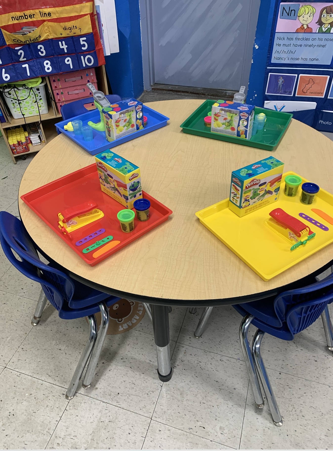 Preschool of Business classroom table activity